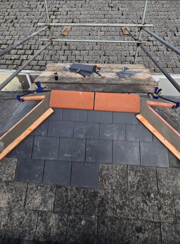 Roof made good after chimney removal
