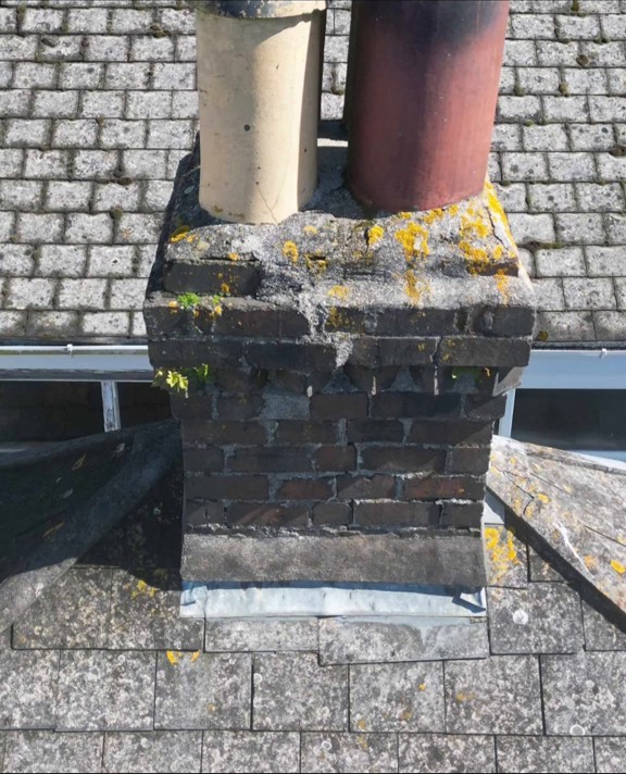Chimney stack before removal